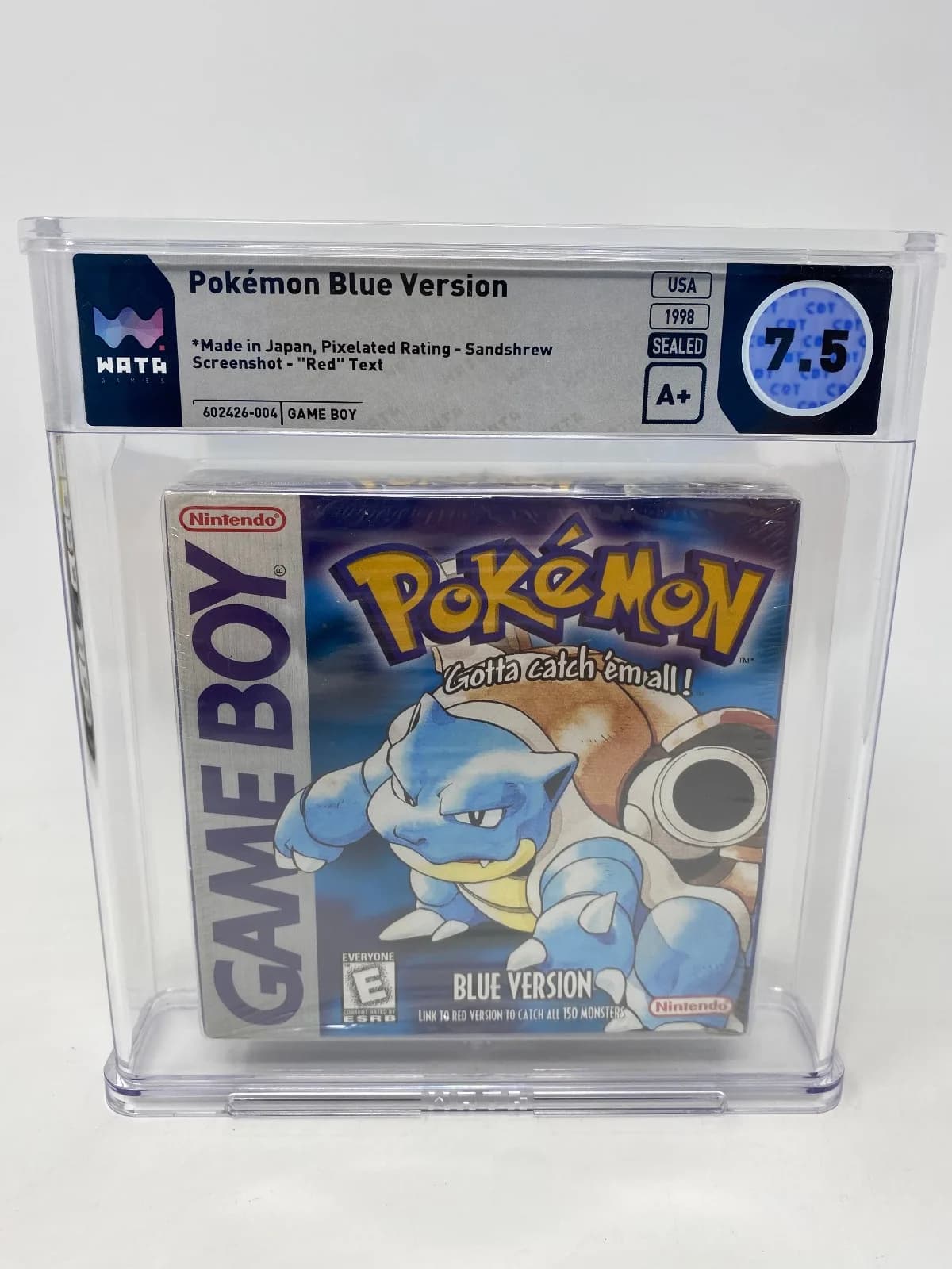 Other of Pokémon Blue Version — First print — "Red version" back text
